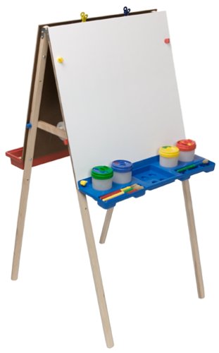 artist easel with art supplies